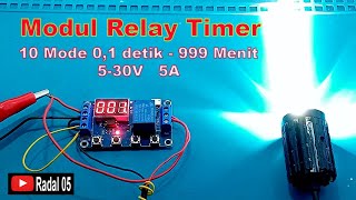 Modul Timer relay 532V 01detik  999 Menit Timer On Off cara setting [upl. by Sirred]