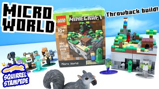 LEGO Minecraft Micro World 21102 Throwback Speed Build Review [upl. by Iney]