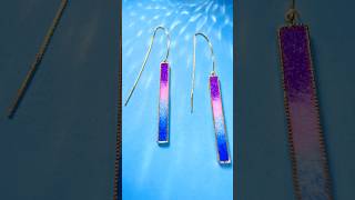 Blue and purple always make beautiful memories🌈🌈🌈coloring diy handmade jewelry earring craft [upl. by Annert700]