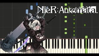 NieR Automata  Dependent Weakling Synthesia Piano Tutorial [upl. by Dilahk]