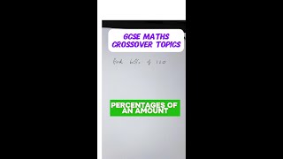 Finding Percentages of an amount  GCSE Maths Crossover topics [upl. by Llednil]