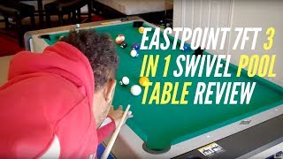 EastPoint 7ft 3 in 1 Swivel Pool Table Review [upl. by Shira]