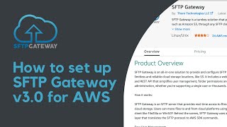 How to set up SFTP Gateway v3 for AWS [upl. by Japeth]