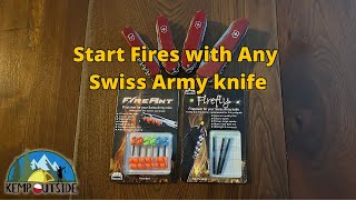 Start Fires with Any Swiss Army Knife  Fire Ant and Firefly by Tortoise Gear Review  SAK [upl. by Eveivenej185]