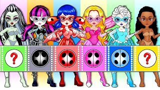 Disney Princess Barbie amp Friends into MIRACULOUS LADYBUG in Real Life 🐞  Best Paper Dolls Fashion [upl. by Gurolinick]