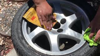 HOW TO POLISH ALUMINUM WHEELS W PEALING CLEAR COAT [upl. by Namurt]