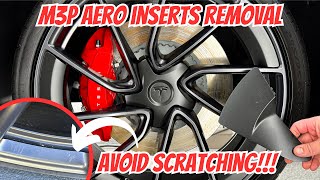 Avoid THIS When Removing Aero Inserts On Your Model 3 Performance Warp Wheels  Ceramic Coating [upl. by Eitirahc231]