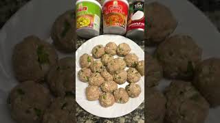 Thai Low Carb Turkey Tofu Meatballs in Coconut Red Curry Sauce meatballs thaicurry glutenfree [upl. by Nnaillek]