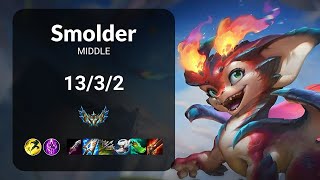 Smolder vs Gen Ophelia Corki MIDDLE  KR CHALLENGER Patch 1422 [upl. by Ynnor]