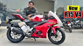 Latest Yamaha R15 V4 2024 Model Red Colour Update New Price mileage Update Review [upl. by Harpole]