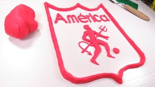 Cómo moldear el escudo del América con masa o plastilina [upl. by Artied248]