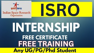 ISRO Internship 2024 Official Announcement  ISRO Off Campus Hiring Interns  Training Certificate [upl. by Evannia]