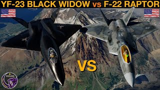 YF23 Black Widow II vs F22 Raptor BVR Missile Battle amp Dogfight  DCS [upl. by Nahsor]