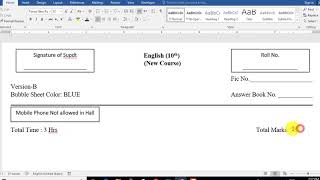 How to type exam question paper for Board in ms word 2016 Urdu  Hindi [upl. by Willy186]