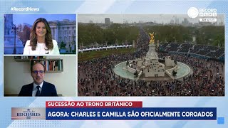 Como funciona o parlamentarismo Prof Kleber Antonio Galerani a Record News Coroação Charles III [upl. by Nyladnek]