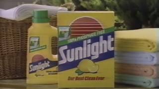 Sunlight Laundry Detergent Commercial 1990 [upl. by Enifesoj]