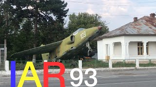 IAR 93 Romanian Fighter Jet  AirCraft exhibition in Henri Coandă grandparents village [upl. by Casabonne894]