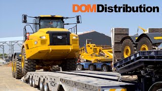 CAT 745 Trucks amp KTEC Scrapers Loading up at DOM Distribution Destination Western Australia [upl. by Rebmaed]