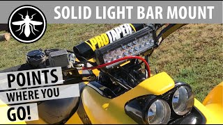 BEST Universal Way to SOLID Mount a Light Bar to your ATV Handlebars  Easy amp Sturdy [upl. by Niwrad972]