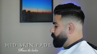 How to do a mid skin fade haircut tutorial  Mid skin fade haircut Kaiser kare [upl. by Iny438]