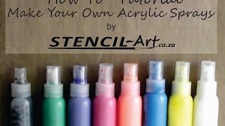 How To Make Acrylic Sprays [upl. by Nnylassej]