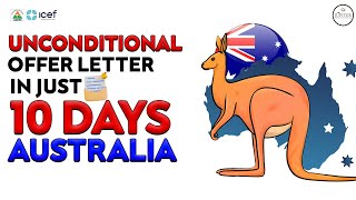 Unconditional Offer Letter in Just 10 days😱 Australia [upl. by Elnore]