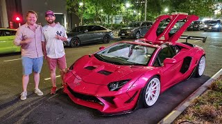 NYC SHUTDOWN Chasing TheStradmans Custom Lamborghini Aventador to Times Square [upl. by Nilyaj]