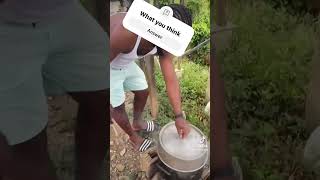 Outdoor conch soup  and roast bread fruit [upl. by Eelrahs]