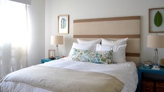 Bedroom decorating ideas  DIY headboard and lots more [upl. by Cosma]