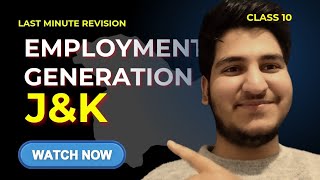 Employment Generation  Class 10th  Economics  Tabin Reyaz [upl. by Auhel]