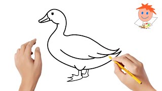 How to draw a duck  Easy drawings [upl. by Tommi]