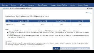 Introduction of RCM Liability or ITC Statement  RCM Ledger for liabilities paid and ITC claimed [upl. by Elinad964]