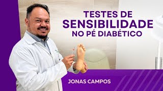 Testes de Sensibilidade no Pé Diabético [upl. by Hamitaf932]