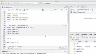 Using R Markdown for Lab Reports in RStudio Lab Video 0B [upl. by Frederica]