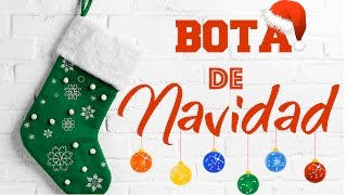 COMO HACER UNA BOTA DE NAVIDAD 🎄 PATRON GRATIS  TUTORIAL  Daniis Ways [upl. by Elgar922]