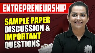 Entrepreneurship  Sample Paper Discussion and Important Questions  Commerce Wallah By PW [upl. by Idoj]