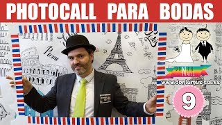 Cómo hacer un photocall para boda inspirada en viajes [upl. by Assillim]