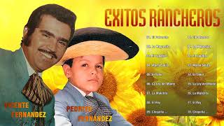 Vicente Fernandez y Pedrito Fernandez Sus Grandes Exitos  Rancheras Inolvidables Para Pistear [upl. by Franckot553]