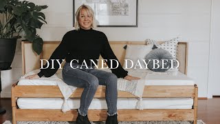 DIY Caned Daybed  Ikea Hack  Daytime Sofa  Large Night Time Guest Bed [upl. by Ycnay]