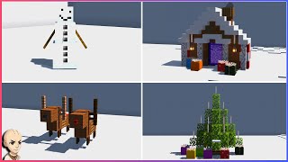 Minecraft Top 10 Christmas Build Hacks amp Ideas [upl. by Aihsar]