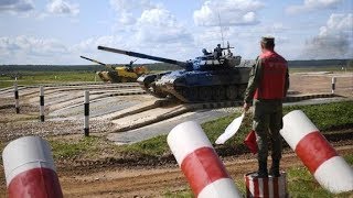 Competição de Tanques Militares Biathlon em Alabino Começa [upl. by Cirdor727]