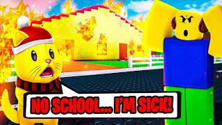 MY STRICT DAD WONT LET ME SKIP SCHOOL Roblox NEED MORE HEAT ALL NEW ENDINGS [upl. by Ataynek323]