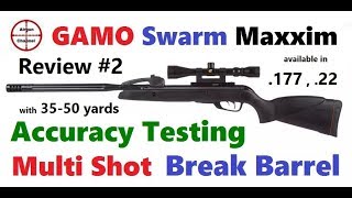 GAMO Swarm Maxxim Accuracy Testing  35yd amp 50yd 10 Shot Break Barrel Air Rifle [upl. by Ardnaid]