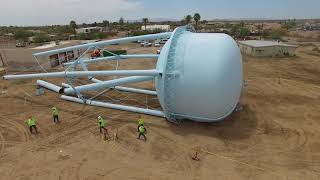 Water Tower Demolition filmed by a drone [upl. by Hospers]