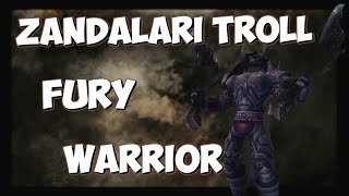 Zandalari Troll Fury Warrior Battle Animations Ptr [upl. by Assenad]