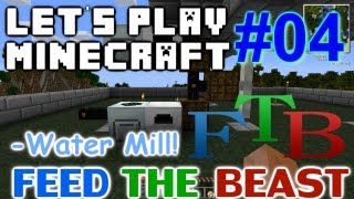 Lets Play Minecraft FTB Ep 4  Water Mill [upl. by Notwal]