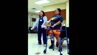 Spinal Cord Injury Recovering Paraplegic dances with therapist [upl. by Fanchan]