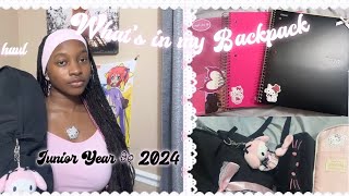 WHAT’S IN MY BACKPACK 2024 🏫  JUNIOR YEAR  haul [upl. by Ahtnicaj394]