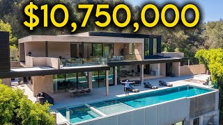 Inside a 10750000 Beverly Hills Modern Mansion With An Amazing Backyard [upl. by Kermit]