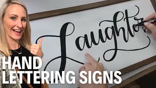 Hand Lettering a custom sign and taking your request  Easy Steps for Hand Lettering Beginners tips [upl. by Reni645]